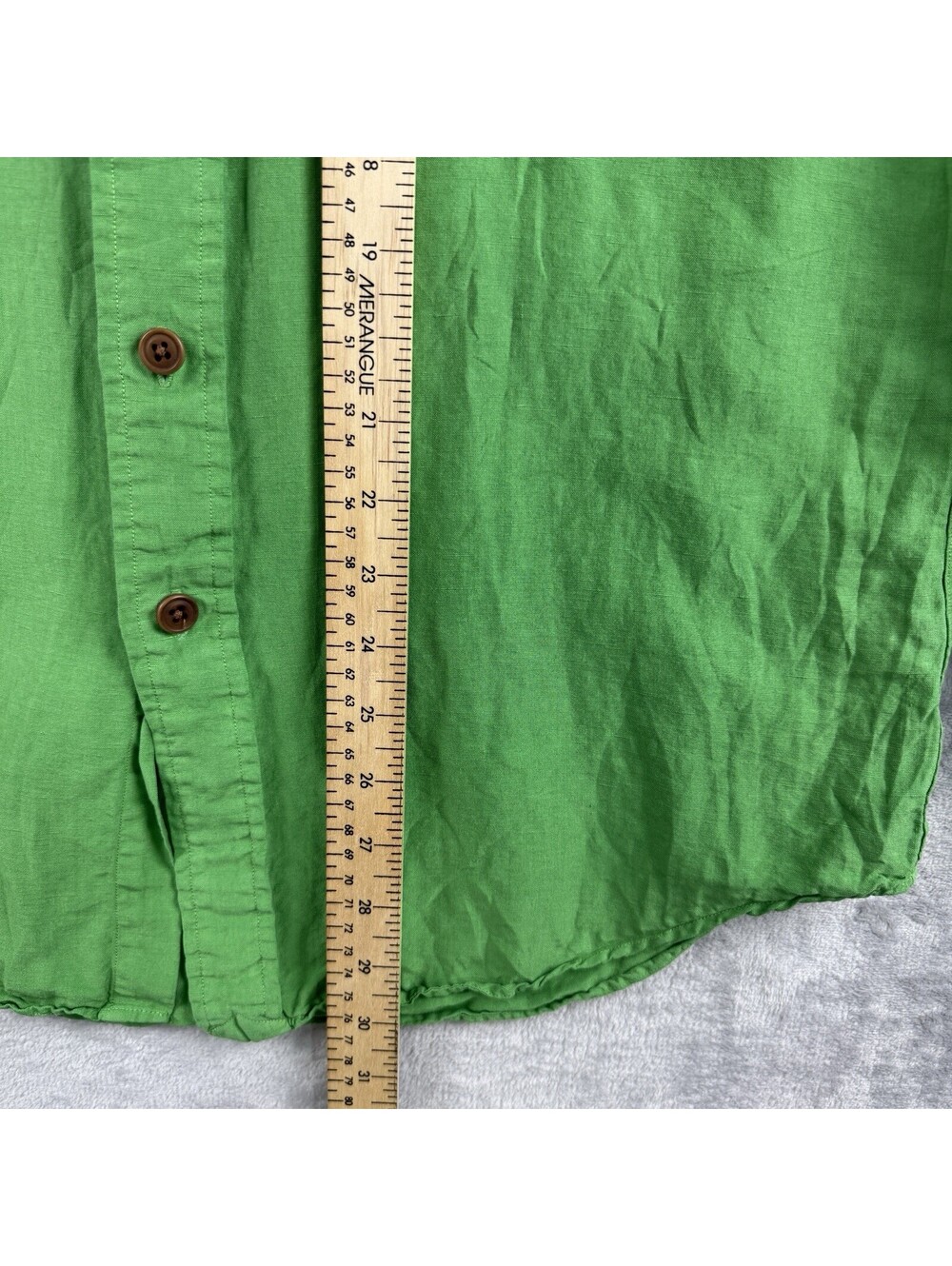 Polo Ralph Lauren Button Up Shirt Size M Green Silk Linen Roll Up Luxury Causal - Picture 7 of 12
